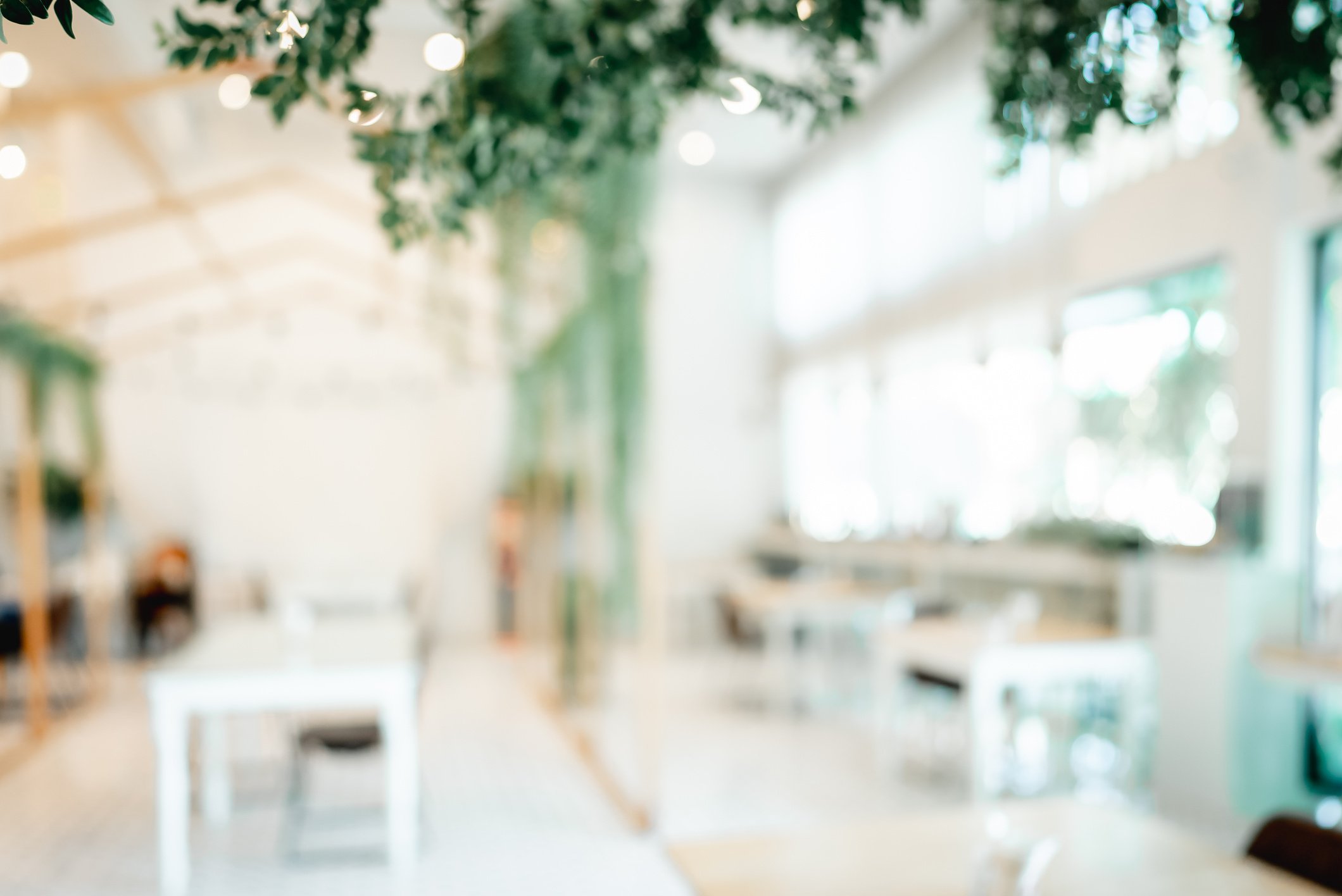 Blurred Coffee Shop Interior Background 